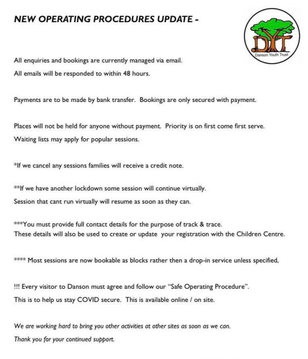 new operating procedures update new operating procedures update